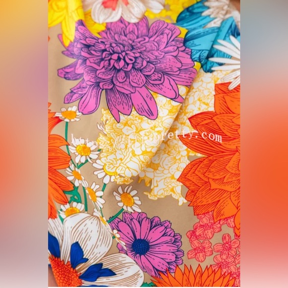 Lilipretty Floral Print Halter Neck Elastic Waist Party Maxi Dress - Picture 2 of 7